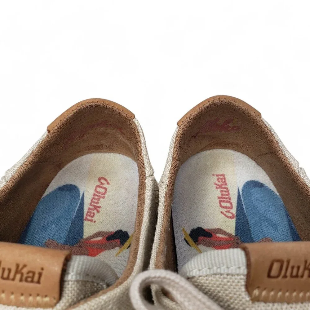 Olukai Pa'a Li Canvas Espadrille Women's Beach Resort Boho Hawaiian Burlap 7.5